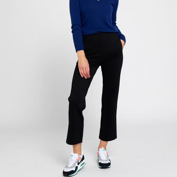 Betabrand Pants - Betabrand Black Crop Straight Leg Trousers Pants Size 4 US